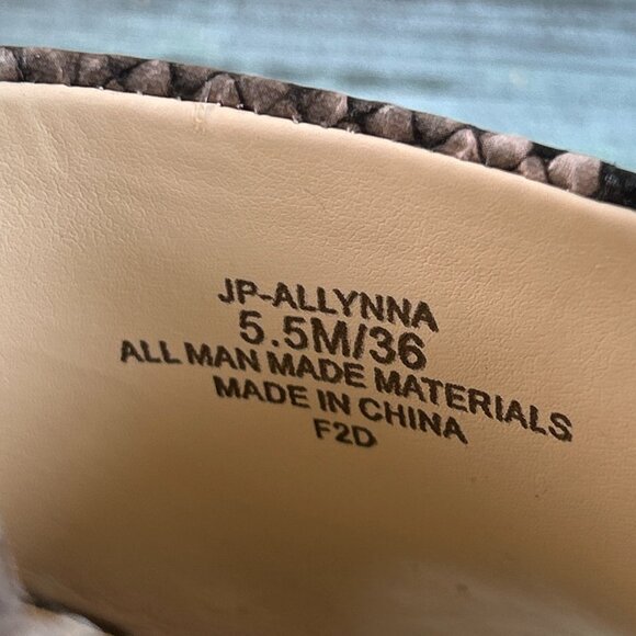 Jessica Simpson Allynna Platform Sandals Womens 5.5M Snake Print Slides Open Toe - Picture 13 of 13